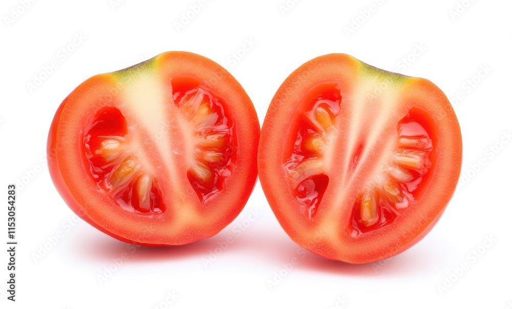 Fresh cut ripe red tomatoes Fresh cut ripe red tomatoes
