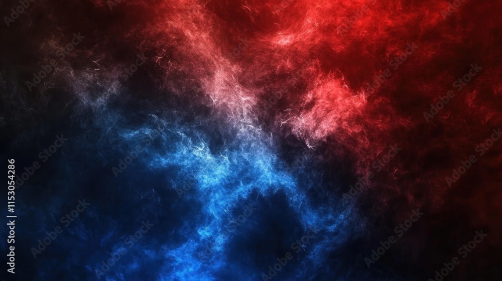 Fototapeta premium Abstract red and blue smoke texture background.