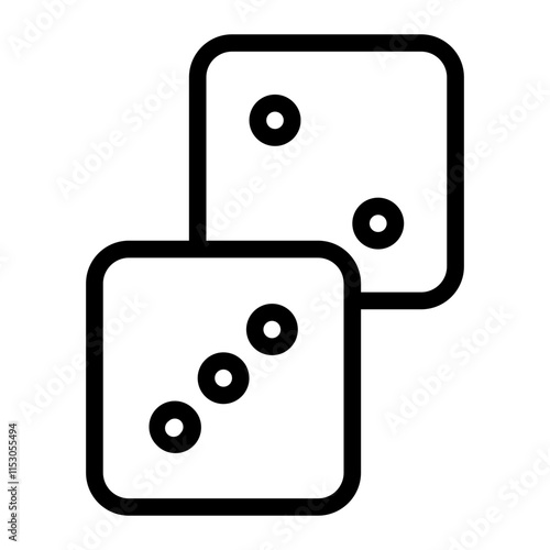 Dices Line Icon
