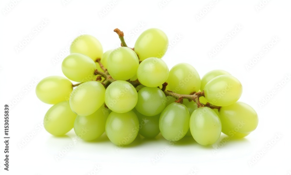 Fresh green grapes on a white background Fresh green grapes on a white background