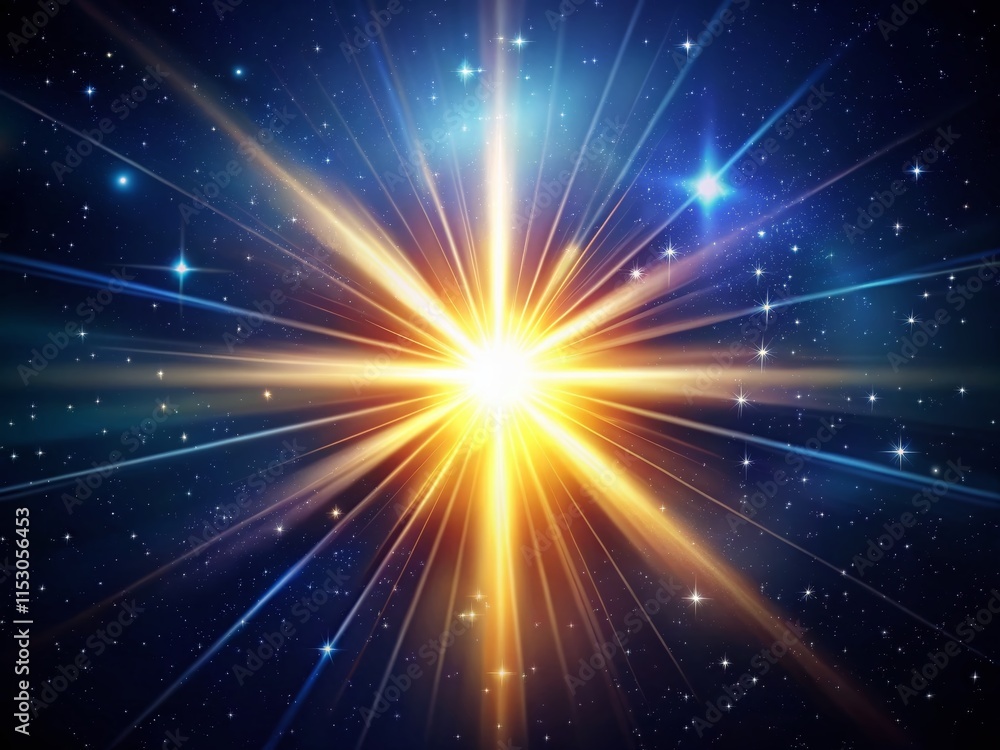 Fototapeta premium Cosmic Star Flare: Long Exposure Night Sky Photography