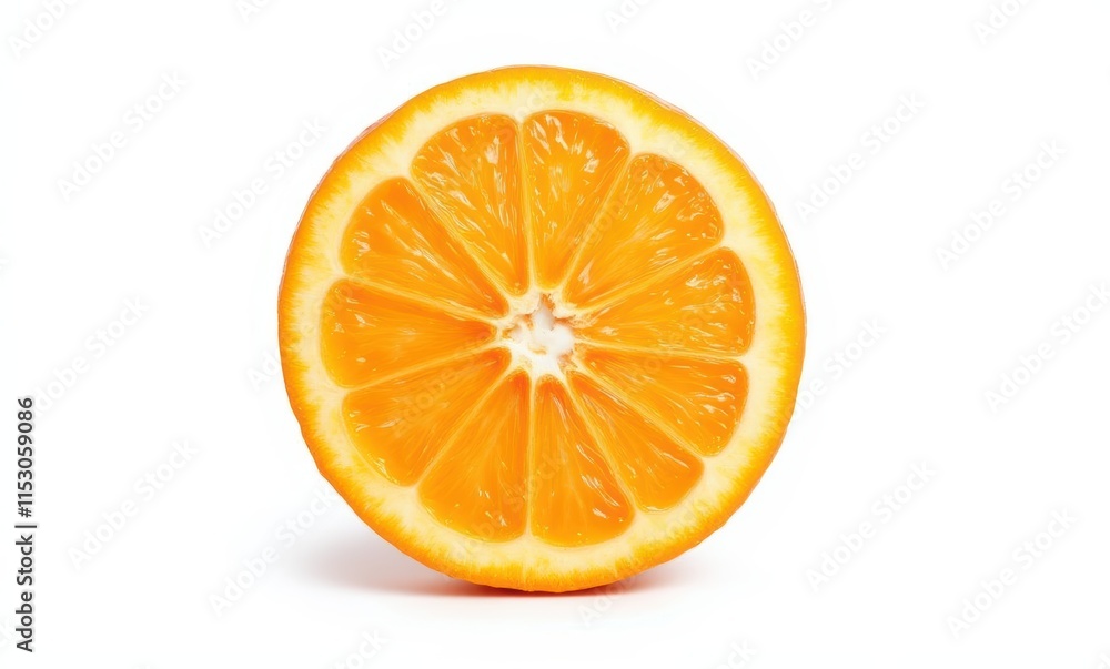 Juicy orange slice on a white background Juicy orange slice on a white background