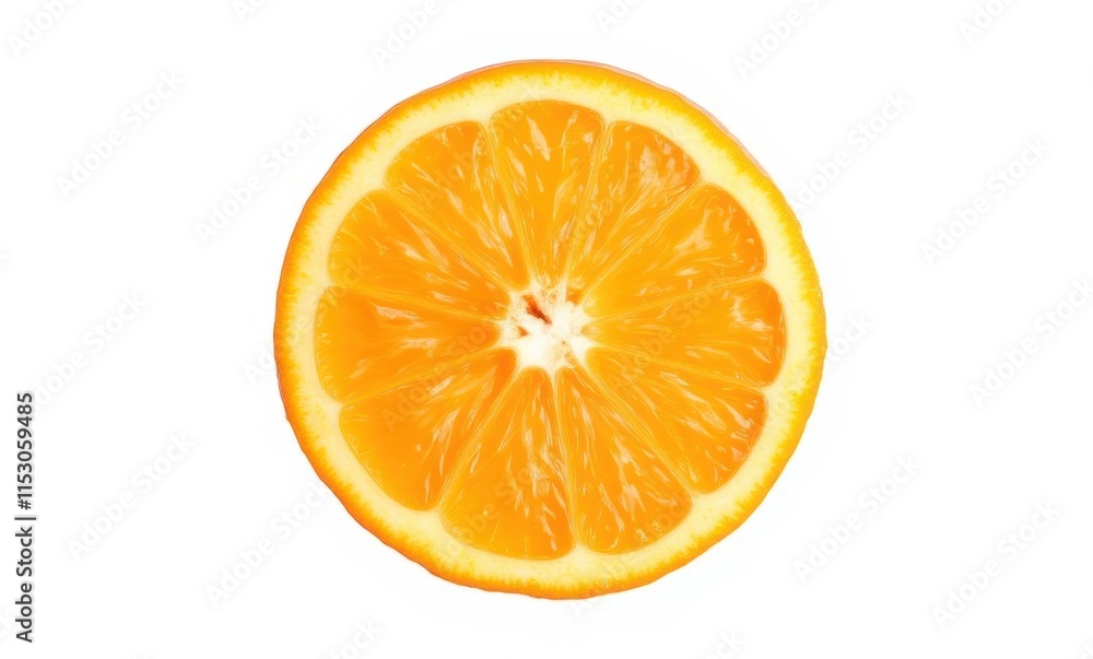 Bright orange slice with vibrant texture Bright orange slice with vibrant texture
