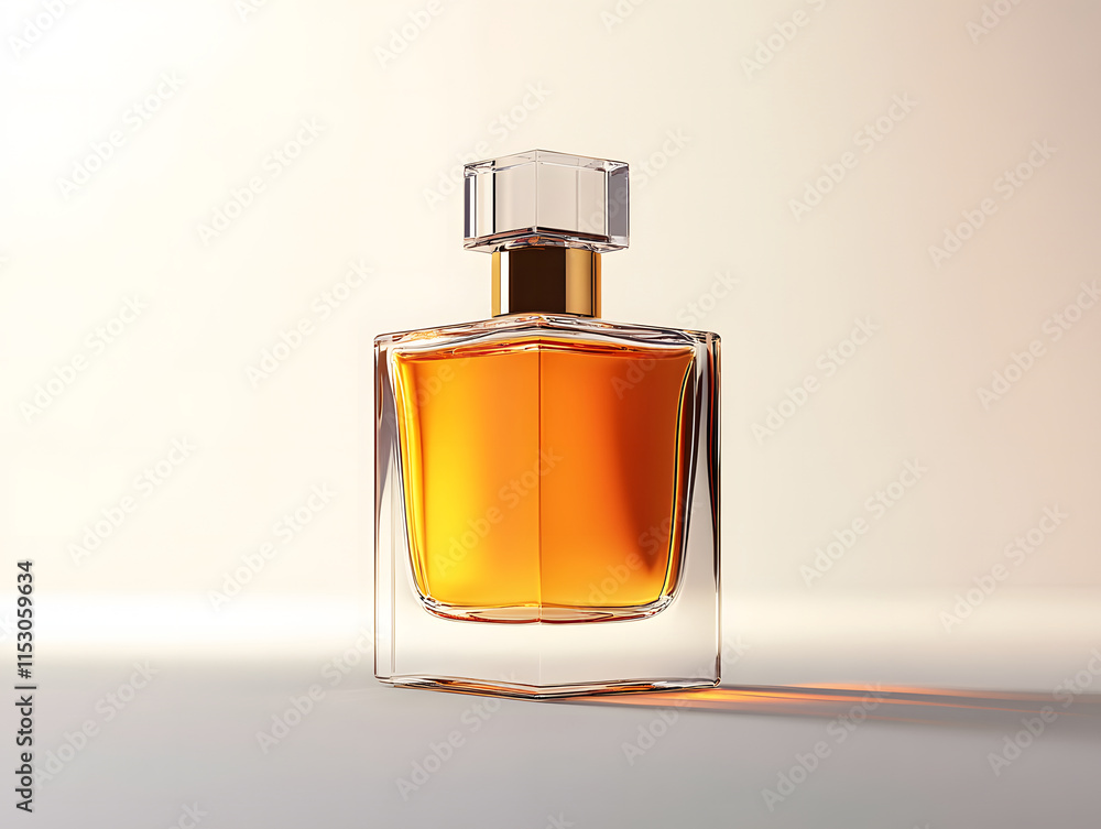 Blank fragrant perfume bottle mockup on isolated background Blank fragrant perfume bottle mockup on isolated background