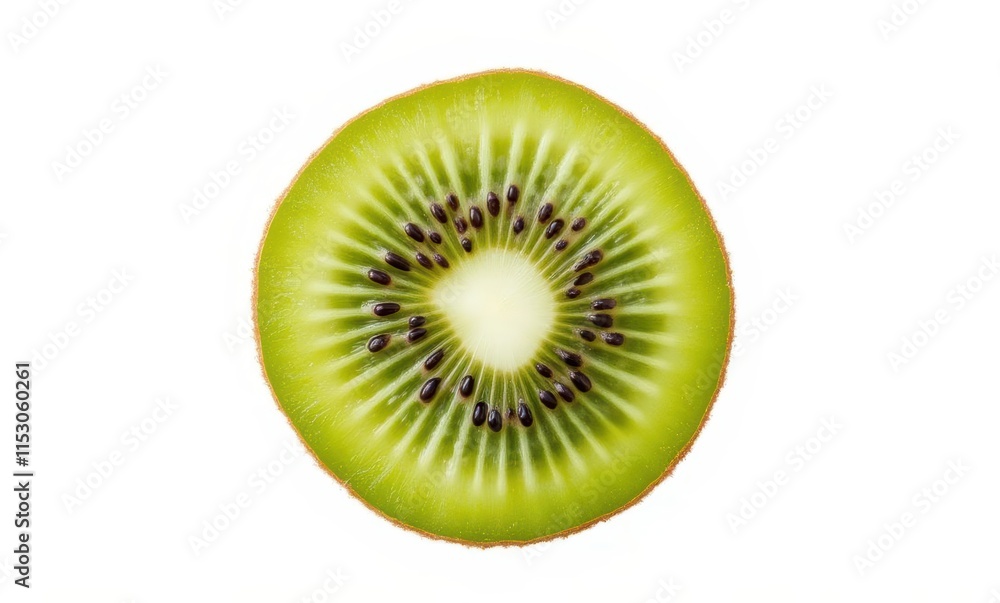 Fresh green kiwi slice on white background Fresh green kiwi slice on white background