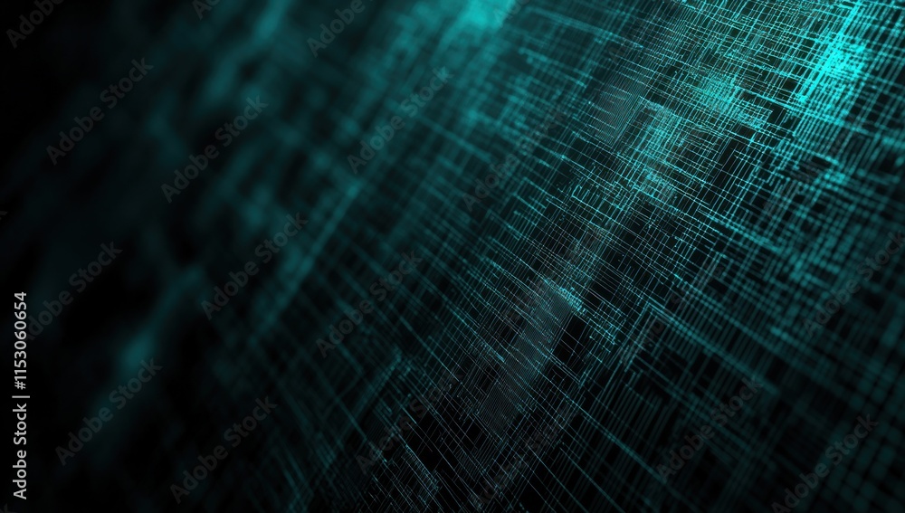 Abstract teal grid digital background. Abstract teal grid digital background.