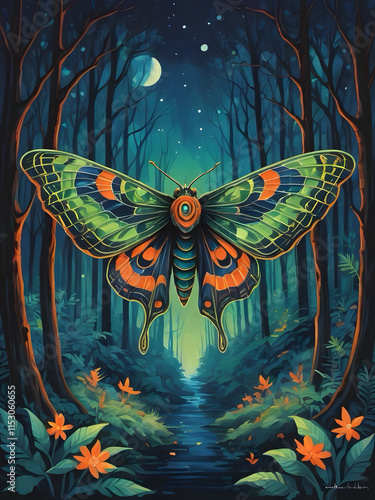 butterfly in the night
