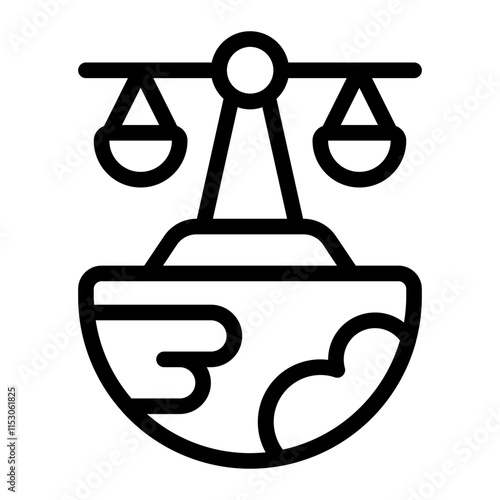 Global laws Line Icon
