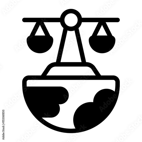 Global laws Glyph Icon