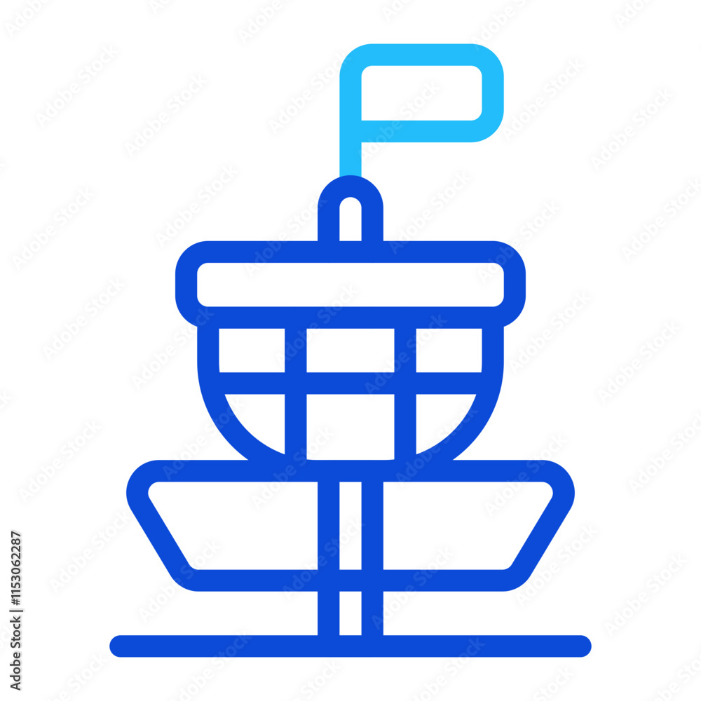 Obraz premium Golf Basket Duoline Icon