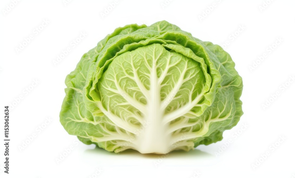 Fresh green cabbage on a white background Fresh green cabbage on a white background
