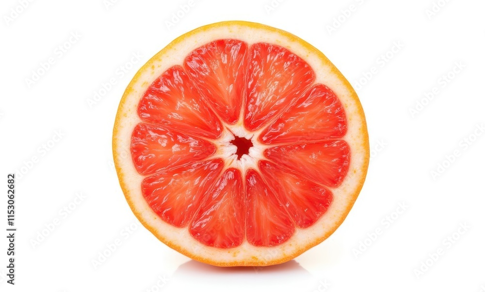 Freshly cut pink grapefruit slice Freshly cut pink grapefruit slice