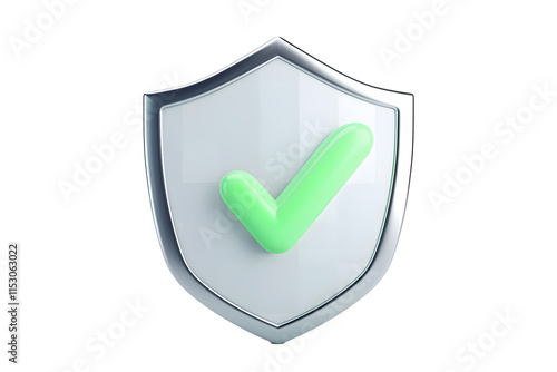 Free Download a green tick on a shield - GFXLoad