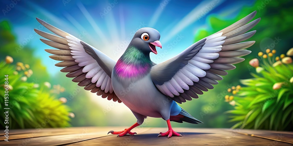 Cute Gray Dove Long Exposure Portrait Cute Gray Dove Long Exposure Portrait