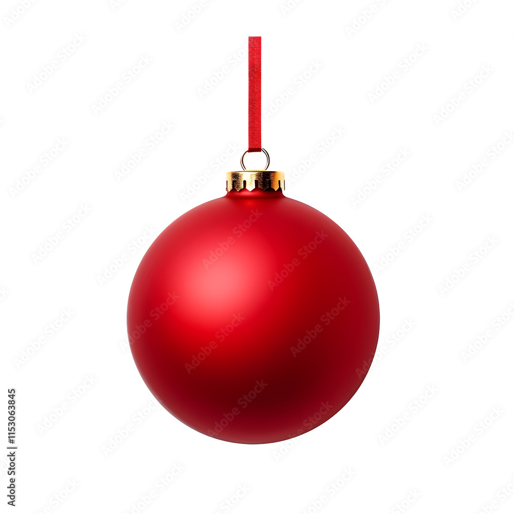 a red christmas ornament from a ribbon