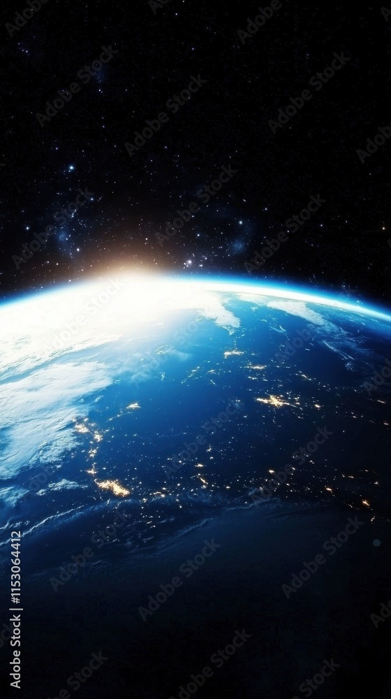 Obraz premium Stunning satellite imagery showcases the beauty of planet Earth.