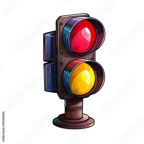 a cartoon of a traffic light