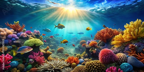 Wallpaper Mural Crystal Clear Underwater Loop: 4K 60fps Ocean Background Video Footage Torontodigital.ca