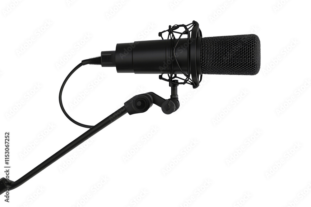 High-Quality PNG Professional studio podcast microphone on transparent background; Isolated on White Background – High Resolution High-Quality PNG Professional studio podcast microphone on transparent background; Isolated on White Background – High Resolution