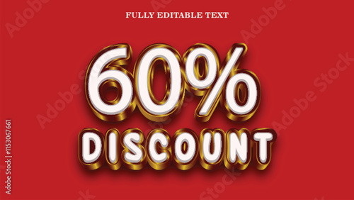 Editable discount promotion text effect, 3d text effect