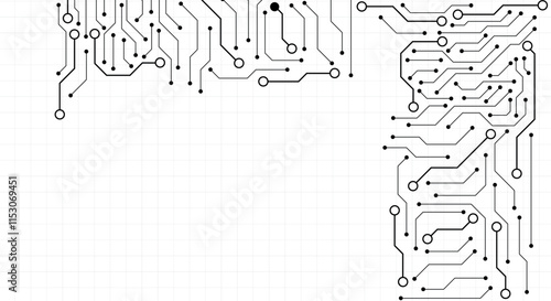 Circuit board. Electronic motherboard technology texture, communication and engineering circuitous microprocessors vector abstract concept