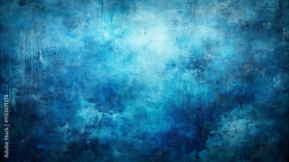 Fototapeta premium Dark Blue Grunge Distressed Canvas Texture: Abstract Watercolor Background for Design