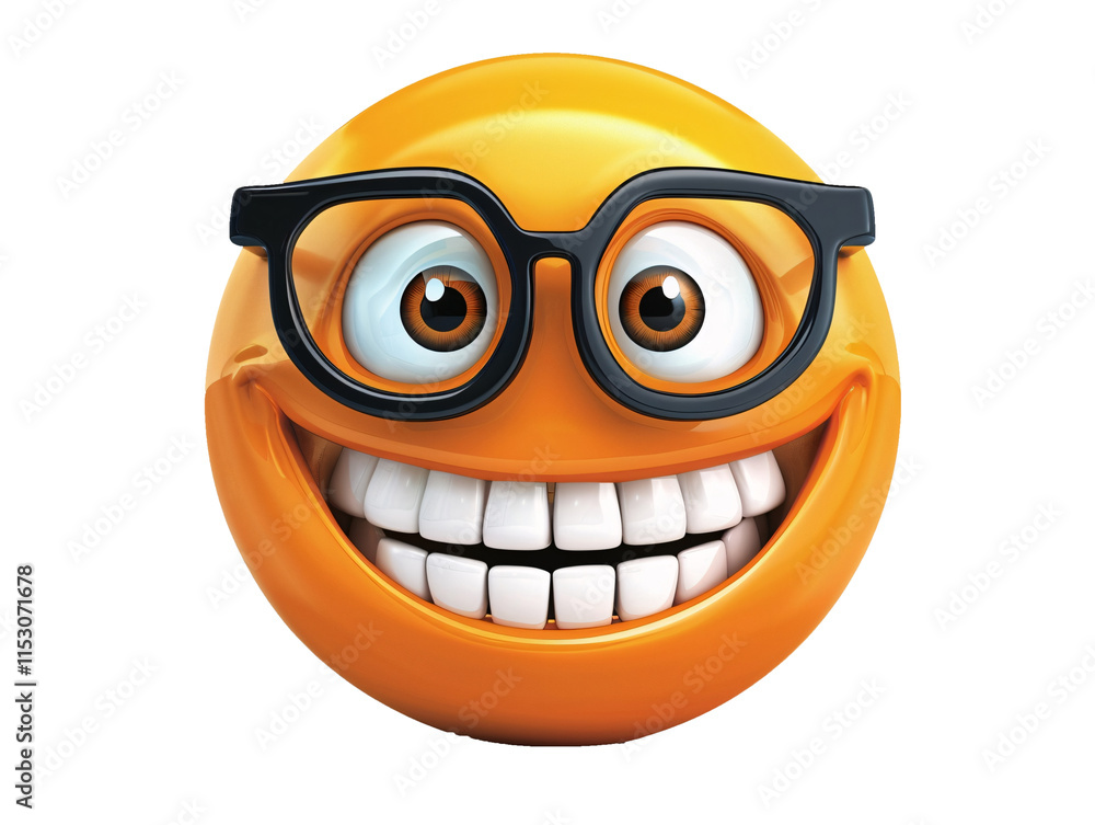 Fototapeta premium a smiley face with glasses