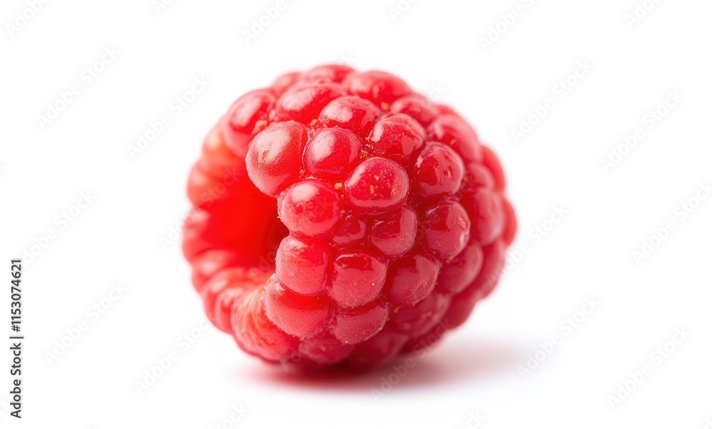 Fresh red raspberry on white background Fresh red raspberry on white background