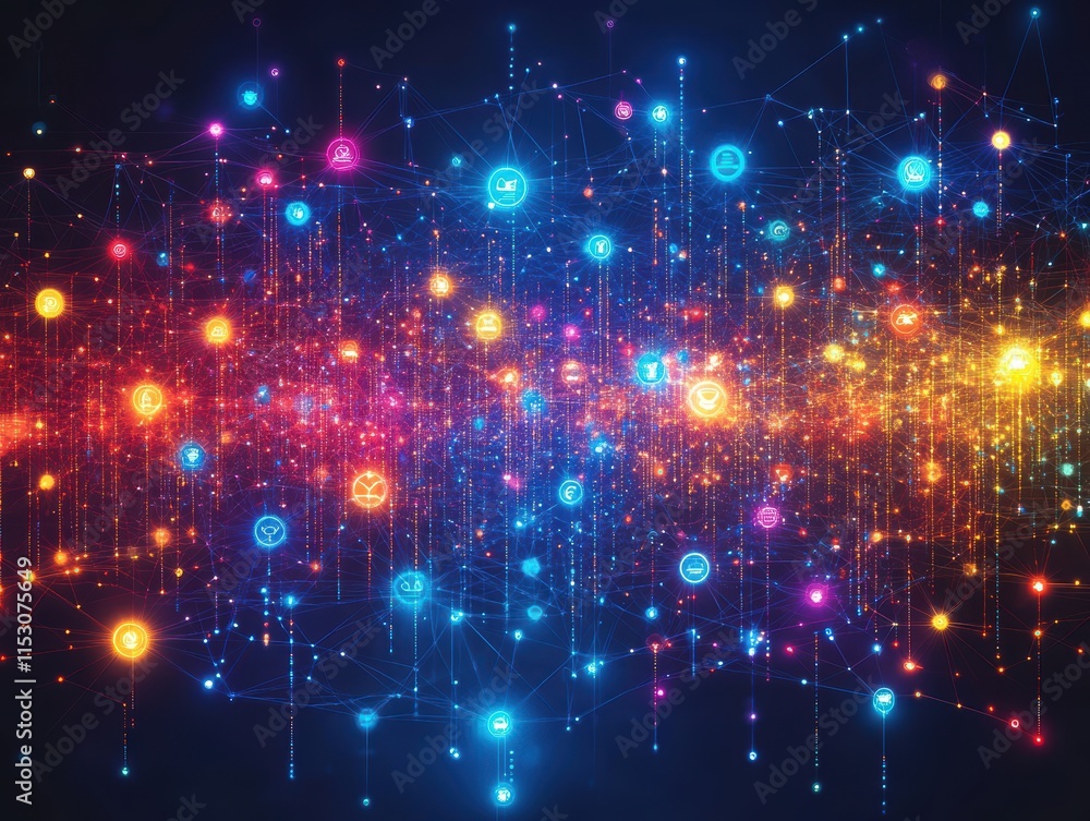 Obraz premium Vibrant Infographic on Clustering Techniques