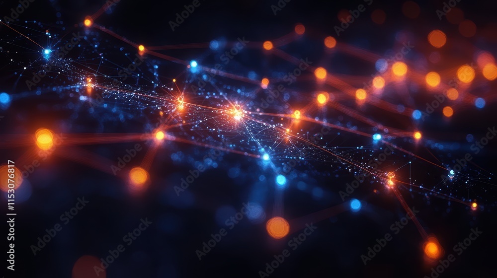 Fototapeta premium Animated Flow Diagram of Aggregation Process