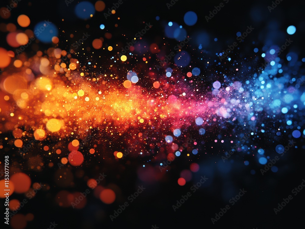 Fototapeta premium Colorful Abstract Background With Vibrant Bokeh Effect