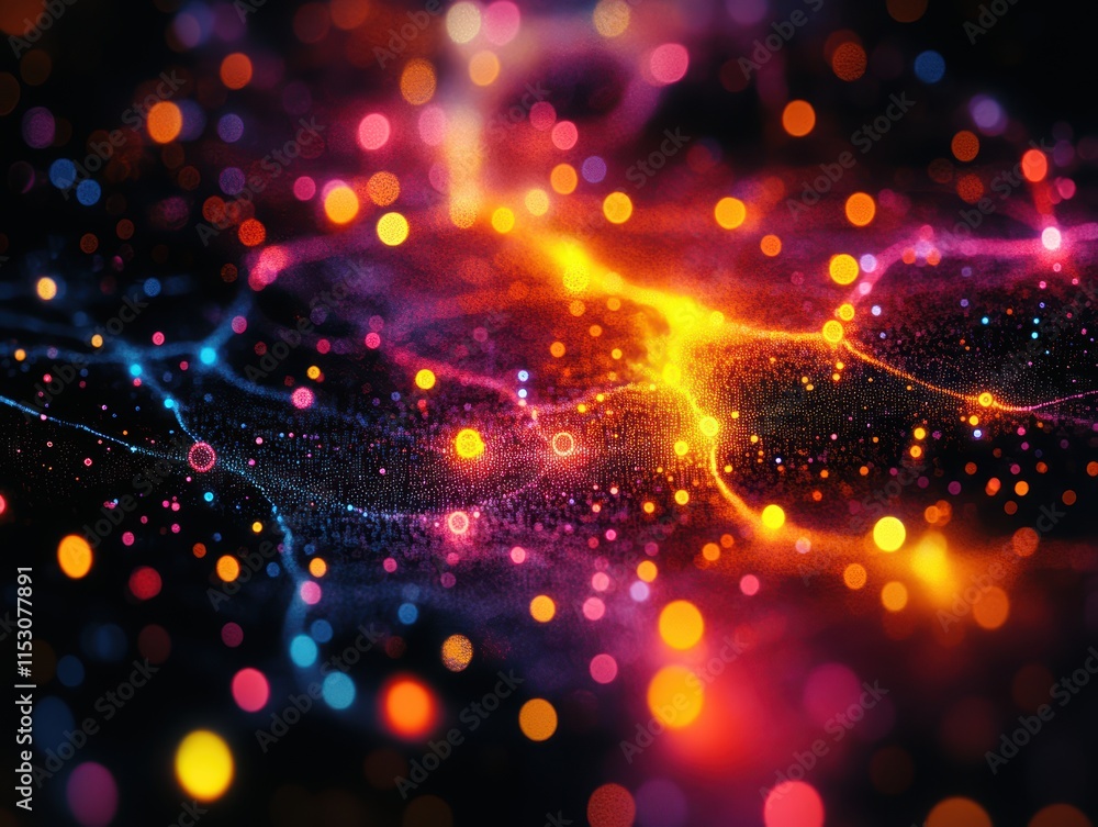 Obraz premium Vibrant Heat Map Visualization of Data Patterns