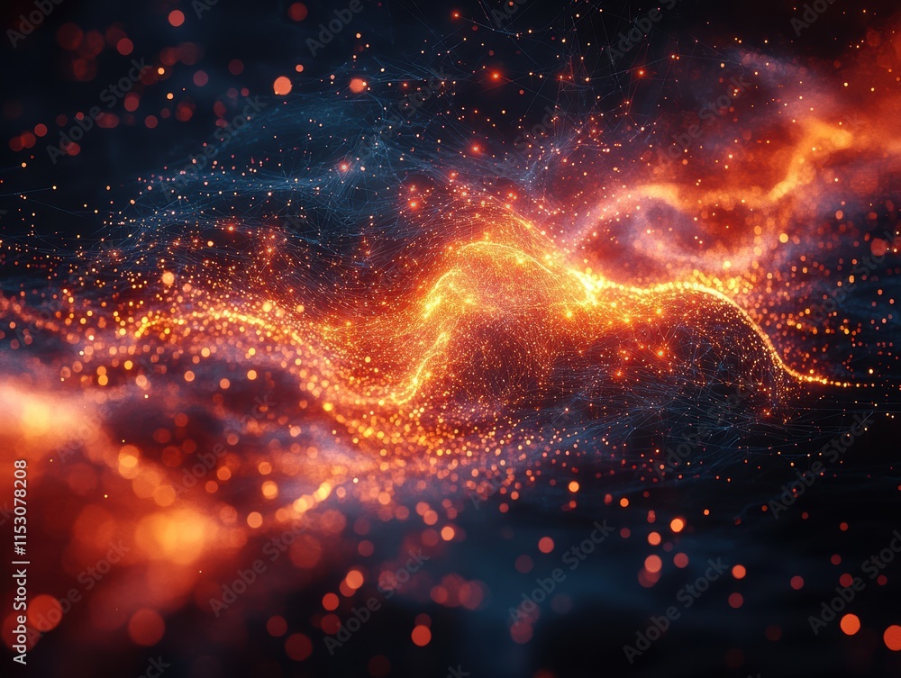 Obraz premium Abstract Visualization of High-Dimensional Data Clustering