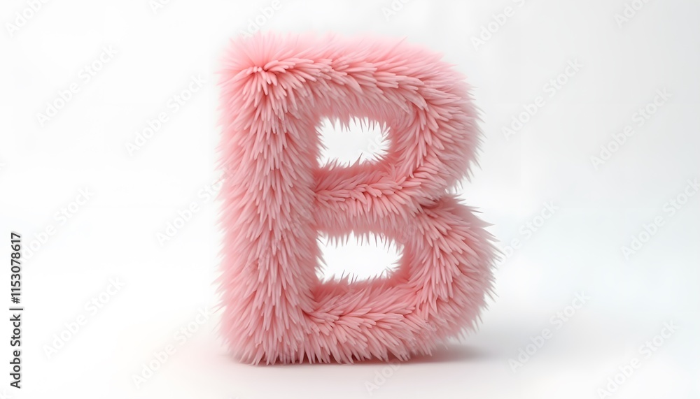 Fluffy Pink Letter B: A Soft and Cute Alphabet Fluffy Pink Letter B: A Soft and Cute Alphabet