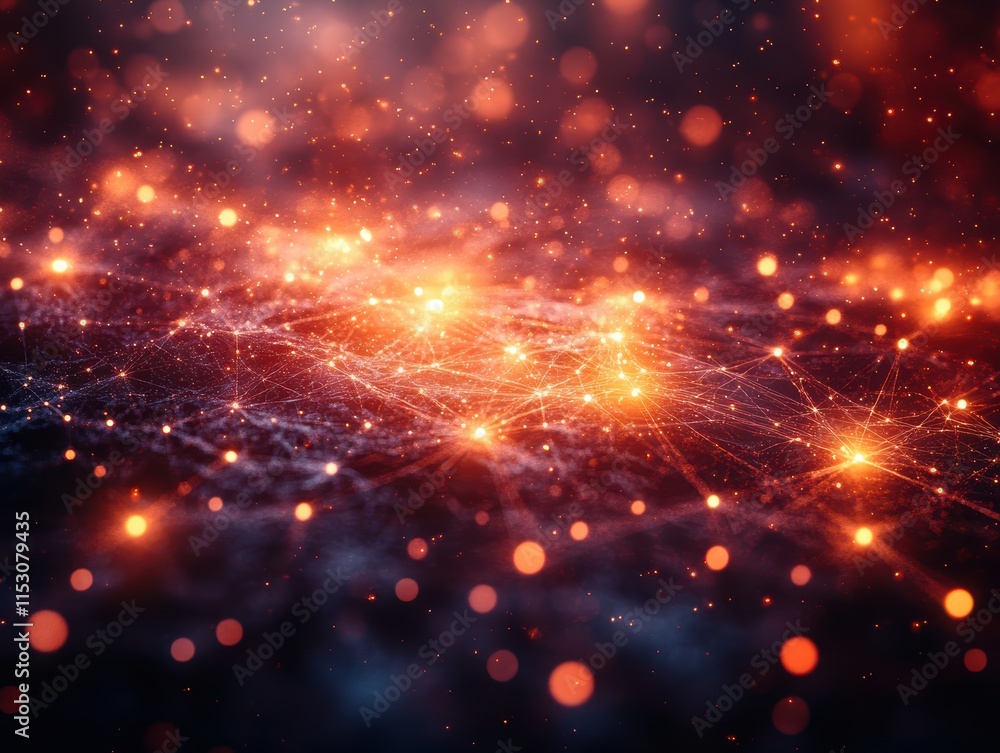 Fototapeta premium Digital Data Visualization with Clustering Model