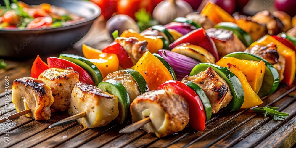 Delicious Grilled Chicken and Vegetable Skewers - Healthy Summer BBQ Recipe Delicious Grilled Chicken and Vegetable Skewers - Healthy Summer BBQ Recipe