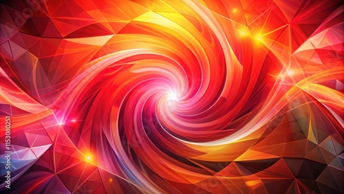 Vibrant abstract background with swirling red hues and geometric shapes, gradient, graphic,  gradient, graphic, illustration, abstract
