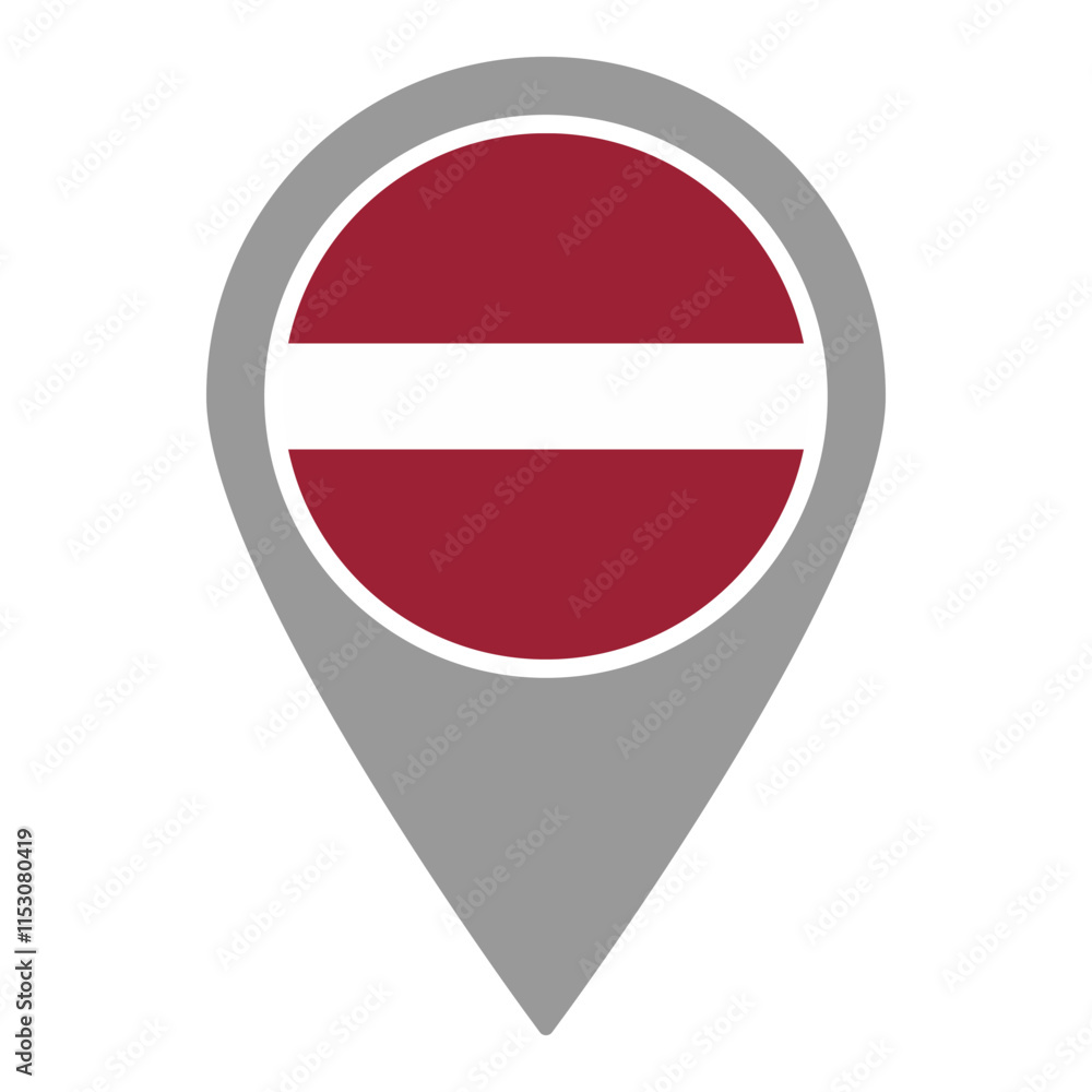 Latvia flag location pin, flag application, Flag on Location Pin, graphic design, map pointer, vector illustration. Latvia flag location pin, flag application, Flag on Location Pin, graphic design, map pointer, vector illustration.