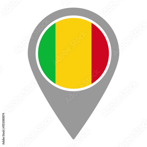 Mali flag location pin, flag application, Flag on Location Pin, graphic design, map pointer, vector illustration. Free Download Mali flag location pin, flag application, Flag on Location Pin, graphic design, map pointer, vector illustration. - GFXLoad