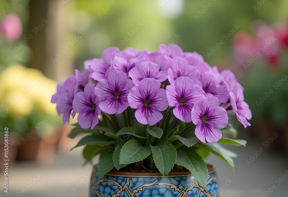 Purple Flower Pansies closeup of colorful pansy flower, pot plant.
Purple Flower Pansies closeup of colorful pansy flower, pot plant.
