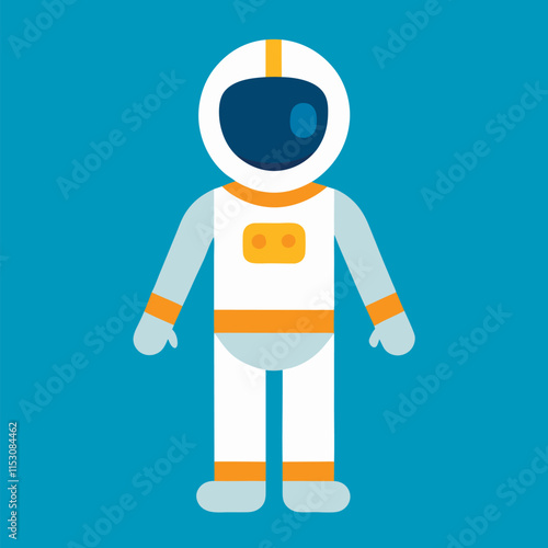 vector illustration of astronaut in spacesuit cartoon style 