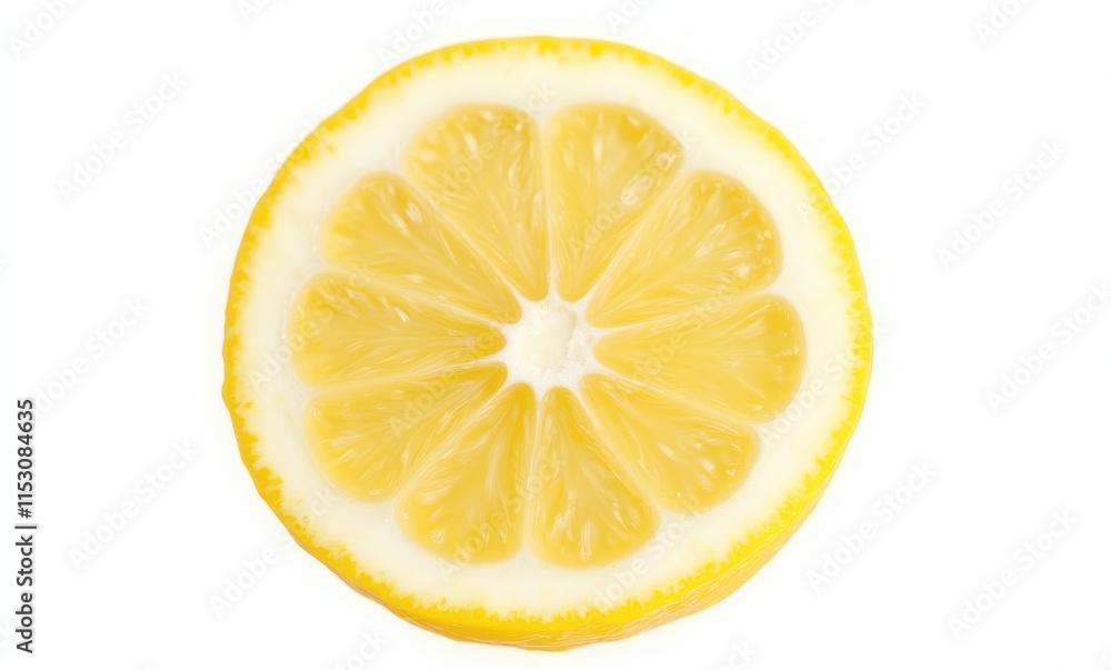 Freshly sliced lemon on white background Freshly sliced lemon on white background