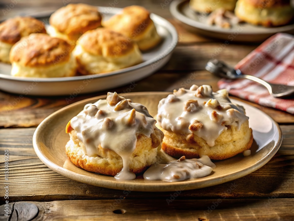 Delicious Southern Biscuits and Gravy Breakfast Delicious Southern Biscuits and Gravy Breakfast