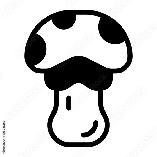 Mushroom Glyph Icon
