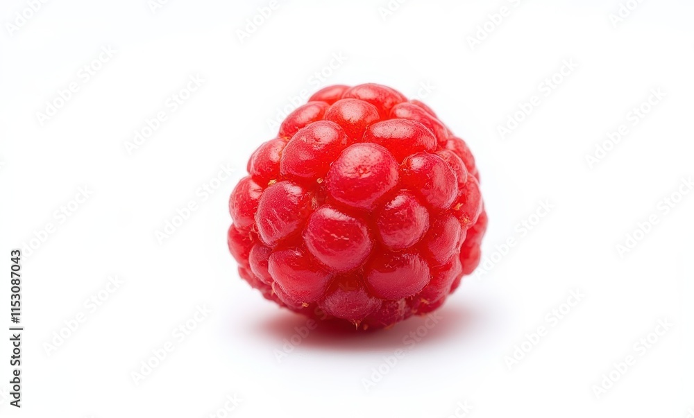 Fresh red raspberry on white background Fresh red raspberry on white background
