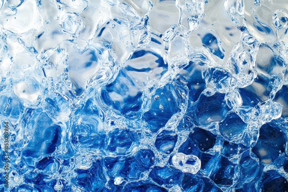 Obraz premium Abstract blue ice texture background.