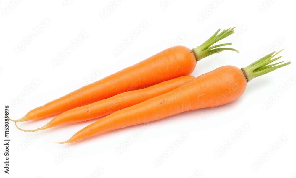 Fresh orange carrots on white background Fresh orange carrots on white background