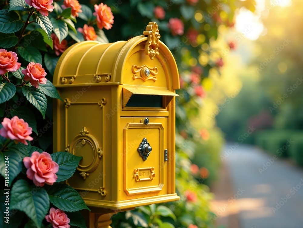 Yellow Mailbox, Depth, Mood, Vibe, Lighting, Atmosphere, Style, Quality, Additional Elements, AI Art Yellow Mailbox, Depth, Mood, Vibe, Lighting, Atmosphere, Style, Quality, Additional Elements, AI Art