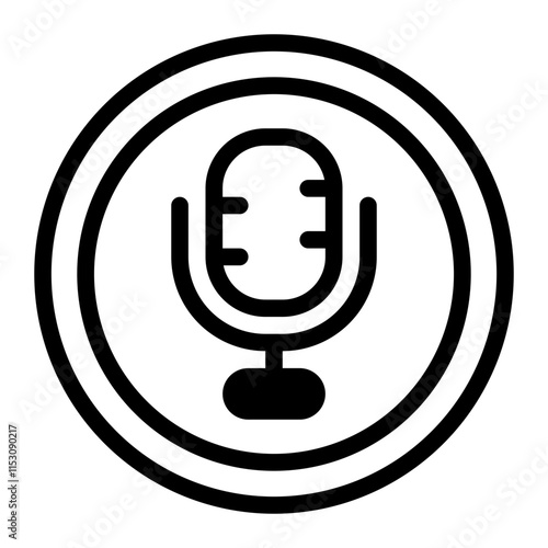 Podcast Glyph Icon