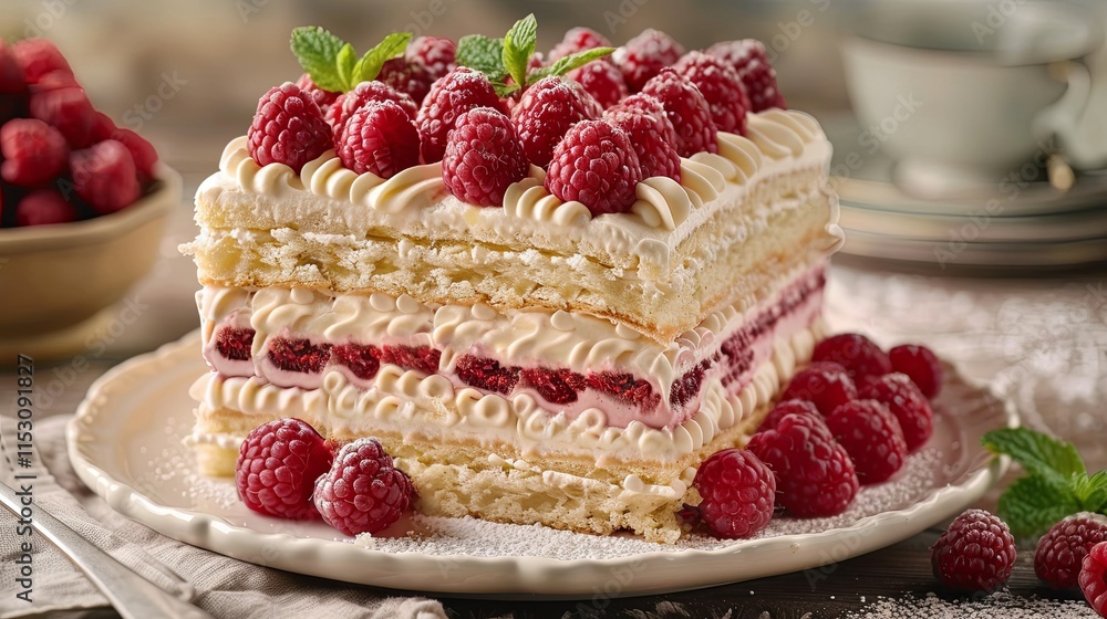 Raspberry and Cream Layer Cake: A Delicious, Layered Dessert Raspberry and Cream Layer Cake: A Delicious, Layered Dessert